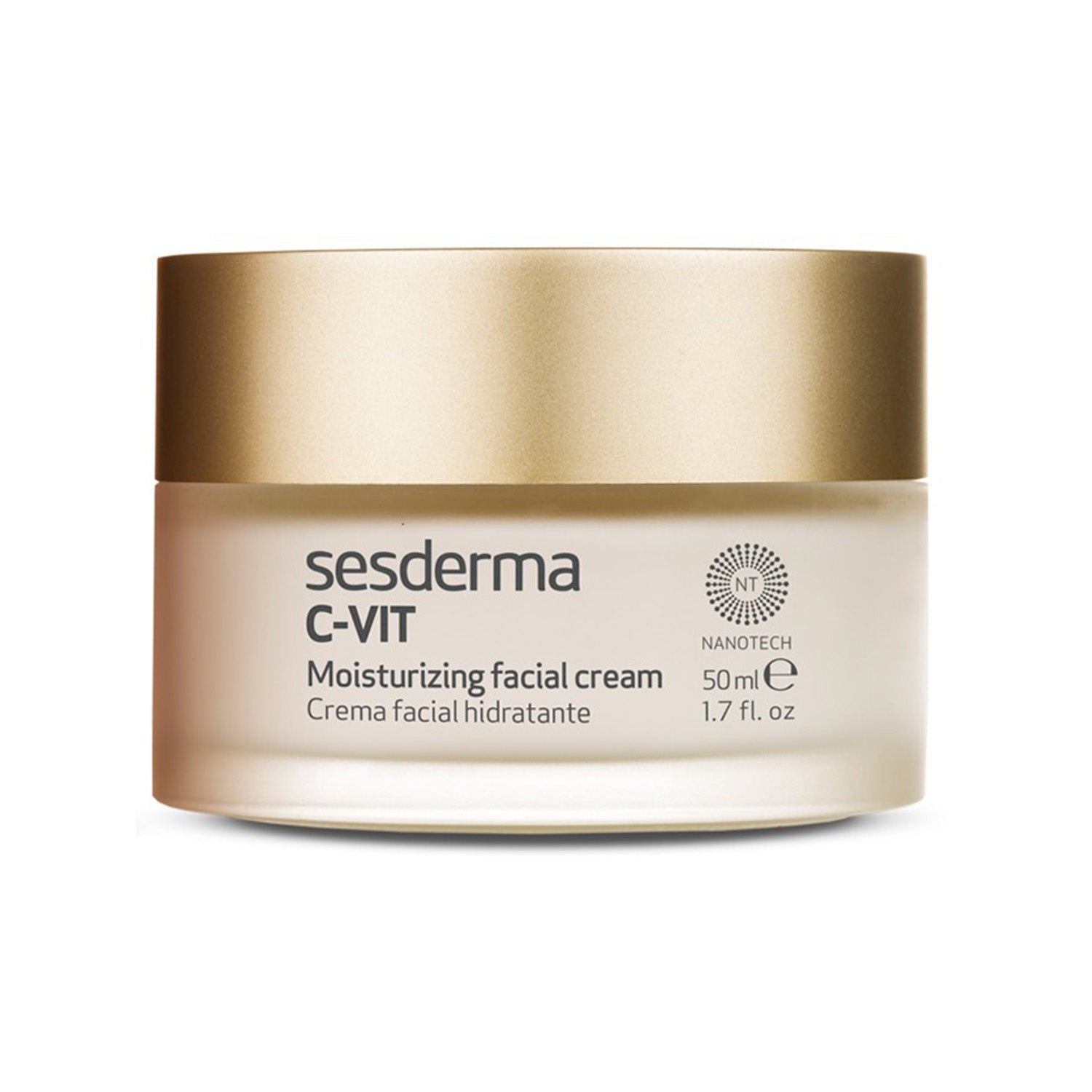 Sesderma C-Vit moisturizing facial cream jar on a white background