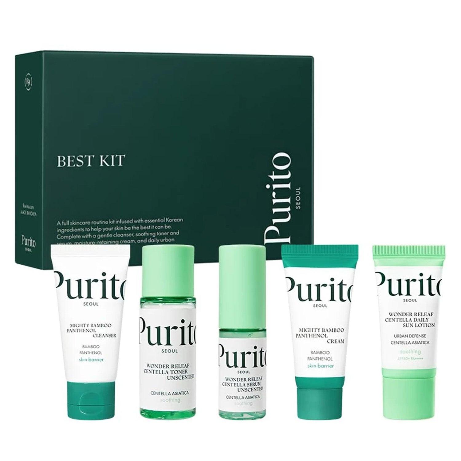 Purito Best Panthenol Skincare Routine Kit.
