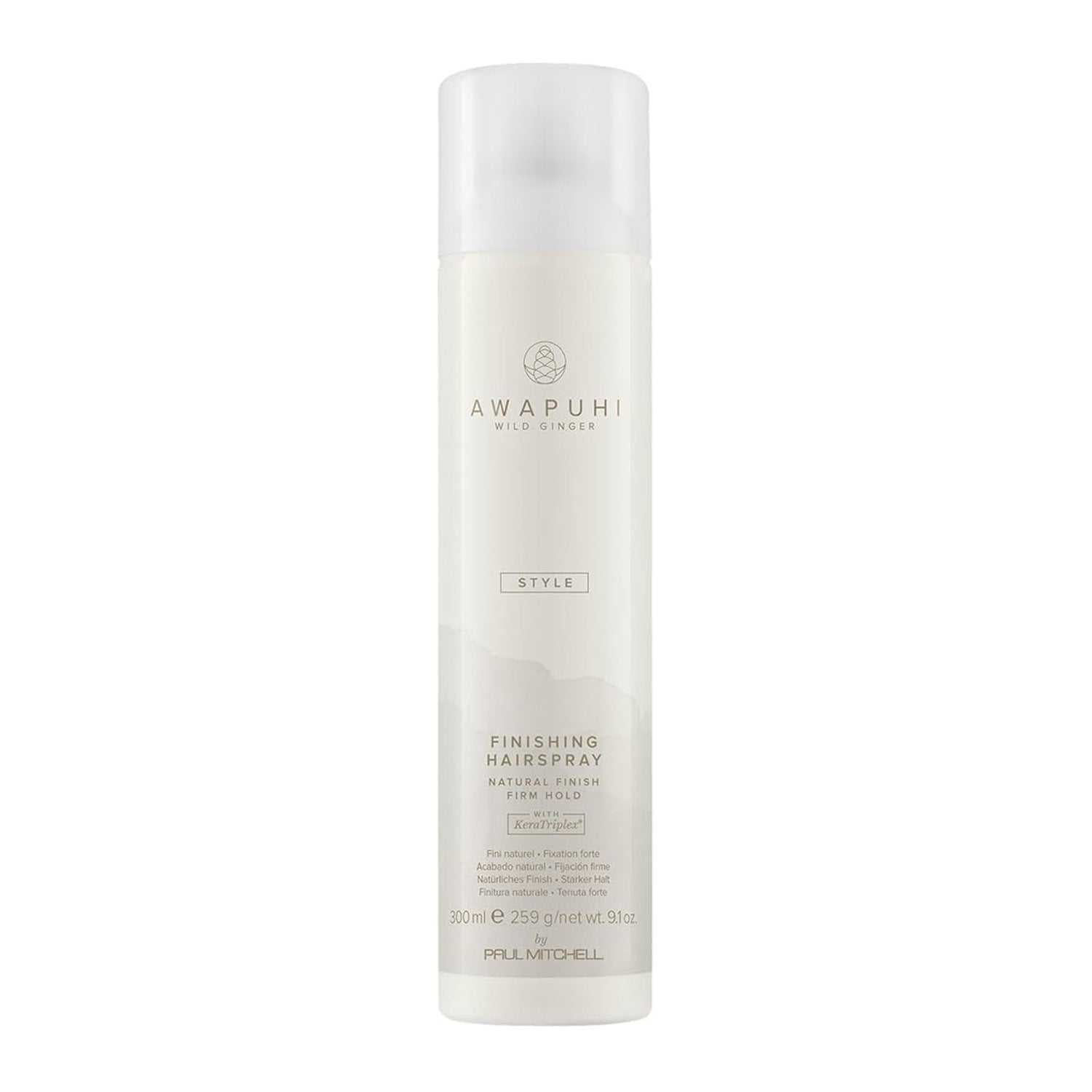 Paul Mitchell Awapuhi Wild Ginger Finishing Spray 300ml for flexible hold and shine.