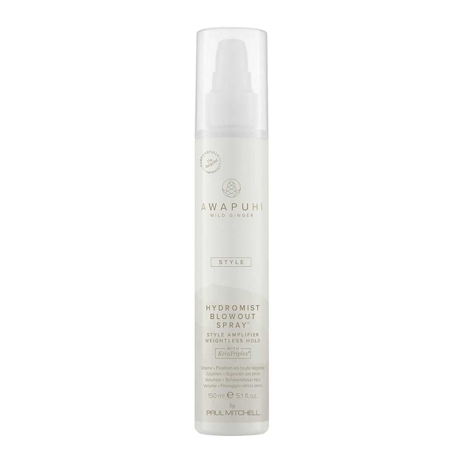 Paul Mitchell Awapuhi Wild Ginger Hydramist Blow-out Spray 150ml bottle.