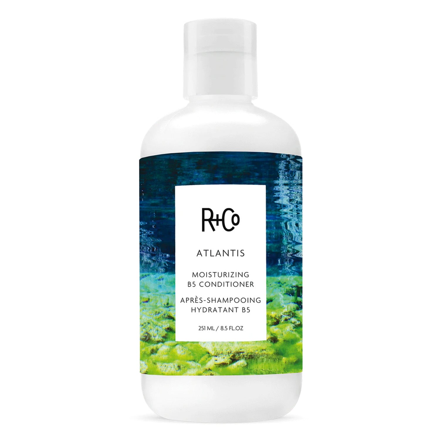 R+CO Atlantis Moisturizing B5 Conditioner 251ml - Maison 19, 
R+Co Atlantis Moisturizing B5 Conditioner
Hydrating conditioner
Conditioner for dry hair
Conditioner for thick hair
Sulfate-free conditioner
Paraben-free conditioner
Vegan conditioner
Cruelty-free conditioner
Color-safe conditioner
Conditioner with Pro-Vitamin B5
Conditioner with rice bran oil
Conditioner with açai fruit oil
Conditioner with maracuja seed oil
Conditioner for frizz control
Conditioner for split ends