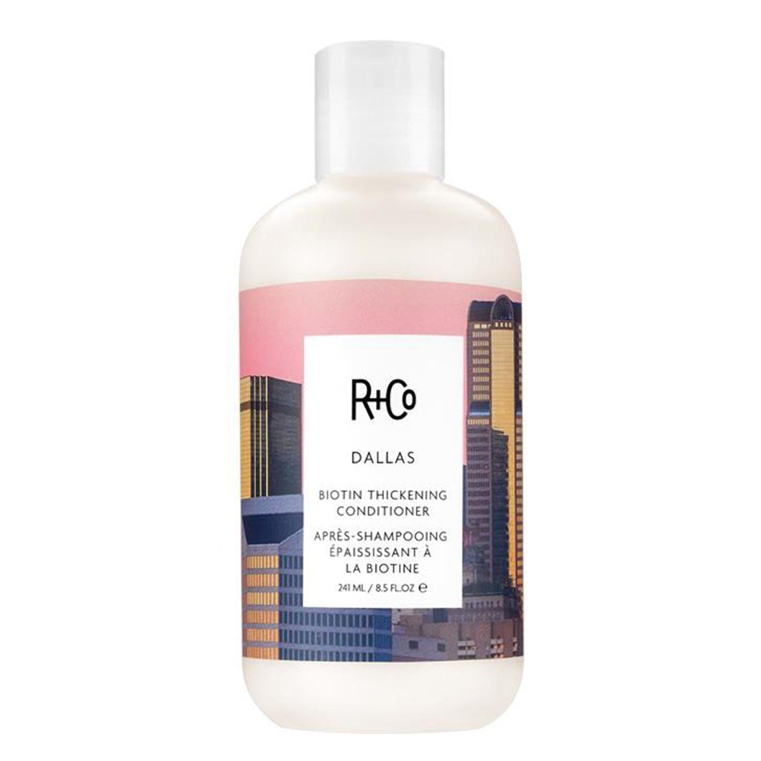 R+Co DALLAS Biotin Thickening Conditioner 241ml - Maison 19, R+Co Dallas Biotin Thickening Conditioner
Biotin thickening conditioner
Conditioner for fine hair
Volumizing conditioner
Sulfate-free conditioner
Cruelty-free conditioner
Vegan conditioner
Conditioner with biotin
Conditioner with provitamin B5
Conditioner with coconut oil
Conditioner with saw palmetto extract
Conditioner for hair volume
Conditioner for hair strength
Conditioner for hair shine
Conditioner for hair hydration