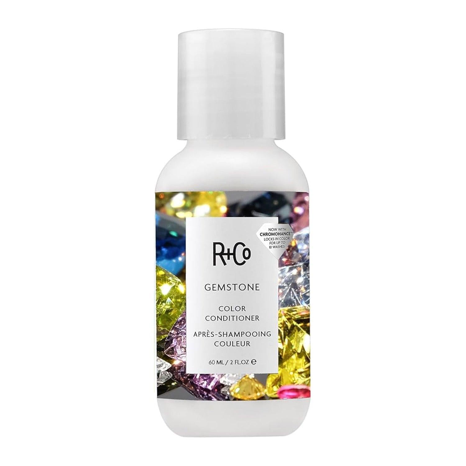 R+Co Gemstone Color Conditioner 60ml - Maison 19, R+Co Gemstone Color Conditioner
Travel-size color conditioner
Color-protecting conditioner
Conditioner for colored hair
Vibrancy-enhancing conditioner
Sulfate-free conditioner
Paraben-free conditioner
Vegan conditioner
Cruelty-free conditioner
Conditioner with hibiscus extract
Conditioner with lychee extract
Conditioner with sunflower sprout extract
Conditioner with moringa oil
Conditioner with shea butter
Conditioner with antioxidant-rich ingredients