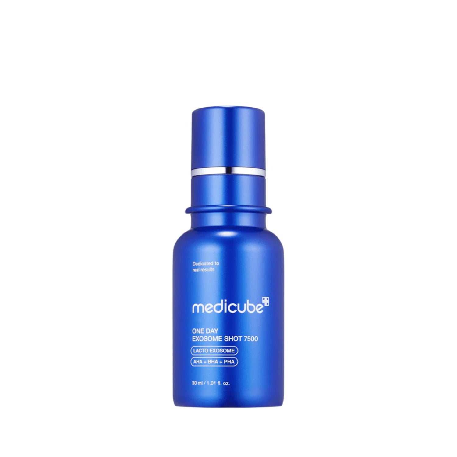 Medicube One Day Exosome Shot Pore Ampoule 7500 30ml skincare bottle.
